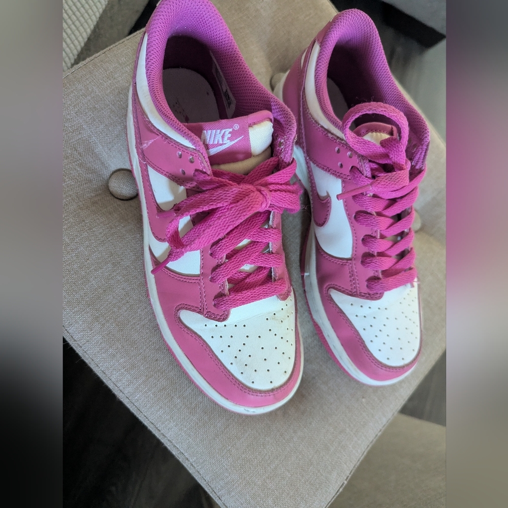 Nike Pink and White Sneakers